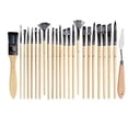thumbnail image 2 of Boovnll Pens, 24 Pcs/Set Nylon Bristle Handle Watercolor Brush Pen Scrub Scraper Painting Art Brush Supplies, School Supplies, Gel Pens, Pen, 2 of 9