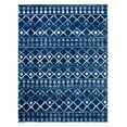 thumbnail image 2 of SAFAVIEH Berber Fringe Nathan Aztec Shag Area Rug, Dark Blue/Ivory, 8' x 10', 2 of 11