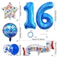 thumbnail image 3 of Set de globos de fiesta para cumpleaños número 16, artículos con temática azul colorida, 3 of 5