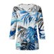 thumbnail image 4 of ICHUANYI Liquidación Moda Mujer Impreso Camiseta Suelta 3/4 Mangas Blusa Cuello Redondo Casual Tops ICHUANYI WER2023082203028, 4 of 4