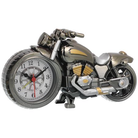 OUNONA Vintage Clock Multi Color Motorcycle Shape with Quartz Core for Home Furnishing
