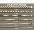 thumbnail image 4 of Solid Mens Franco Bracelet 10K/14K White Gold, 4 of 5