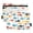 Cartoon Fishes Swimming, variant on Running Horse and Rose 2 Pack Pencil Pouch for 3 Ring Binder Smooth Zipper Folders with Pockets Clear Window Pencil Case