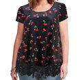thumbnail image 1 of HSHDLDF Plus Size Swing Lace Flowy Tank Top for Women, 1 of 4