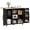 Black, variant on CONCETTA Kitchen Island Cart, Rolling Storage Cabinet with Racks, Open Shelves and Drawer, Black