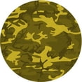 thumbnail image 1 of Ahgly Company Machine Washable Indoor Round Transitional Dark Golden Rod Brown Area Rugs, 4' Round, 1 of 7