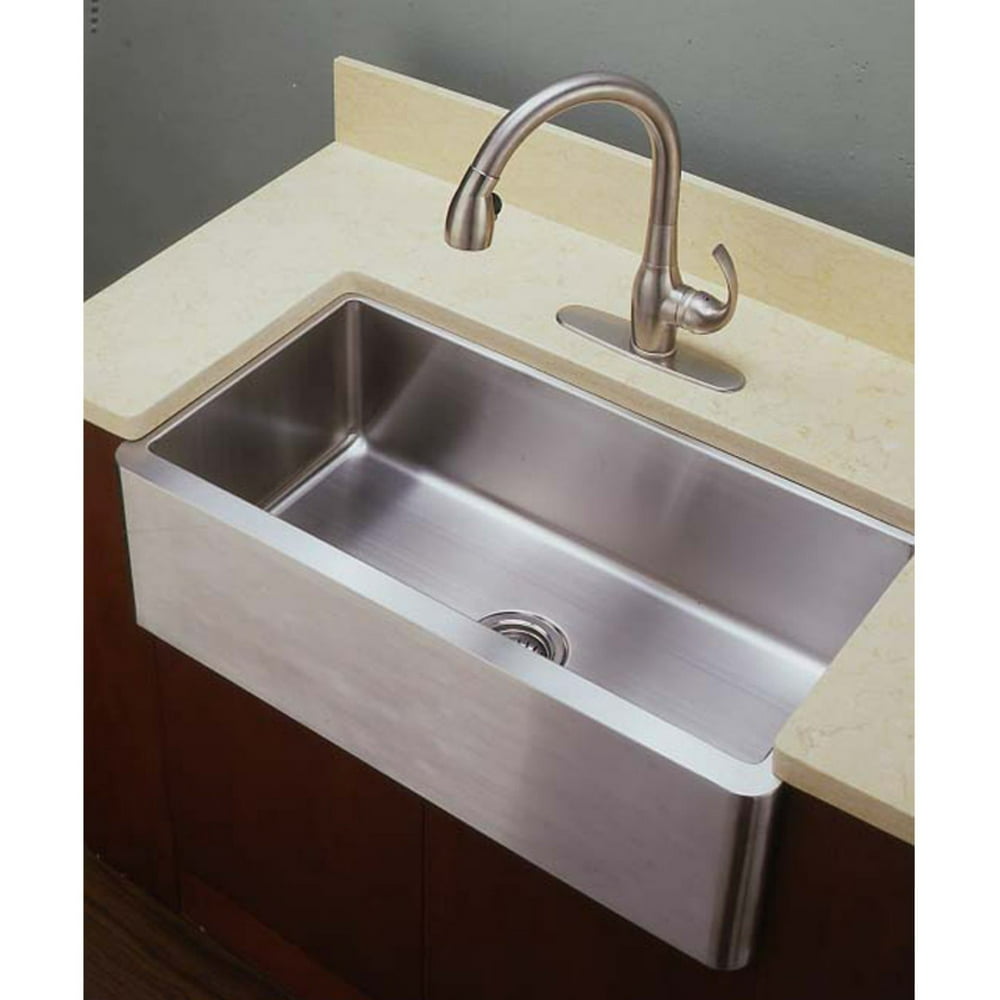 Empire Industries LF33 Single Bowl Farmhouse Stainless Steel Kitchen