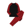 thumbnail image 3 of SYNPOS Christmas Family Matching Pajamas Set Cotton Snug Fit Elk Tops Plaid Pants Holidy 2-Piece PJ’s, 3 of 8