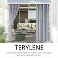 thumbnail image 3 of 1PC Curtain Modern Simple Waterproof Solid Color Trilon Transparent Perforated Sunscreen Antiple UV Curtain Fabric, 3 of 5