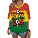 thumbnail image 2 of Women's Football Graphic T-Shirt, Women's V Neck Short Sleeve Soccer Fan T Shirt with Names Print Casual for Soccer Tournament 2026 Wine Size: XL, 2 of 5