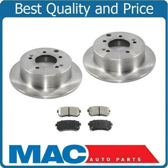 Rear Brake Rotors & Ceramic Rear Pads for KIA Forte5 3Pc Kit 2012-2013