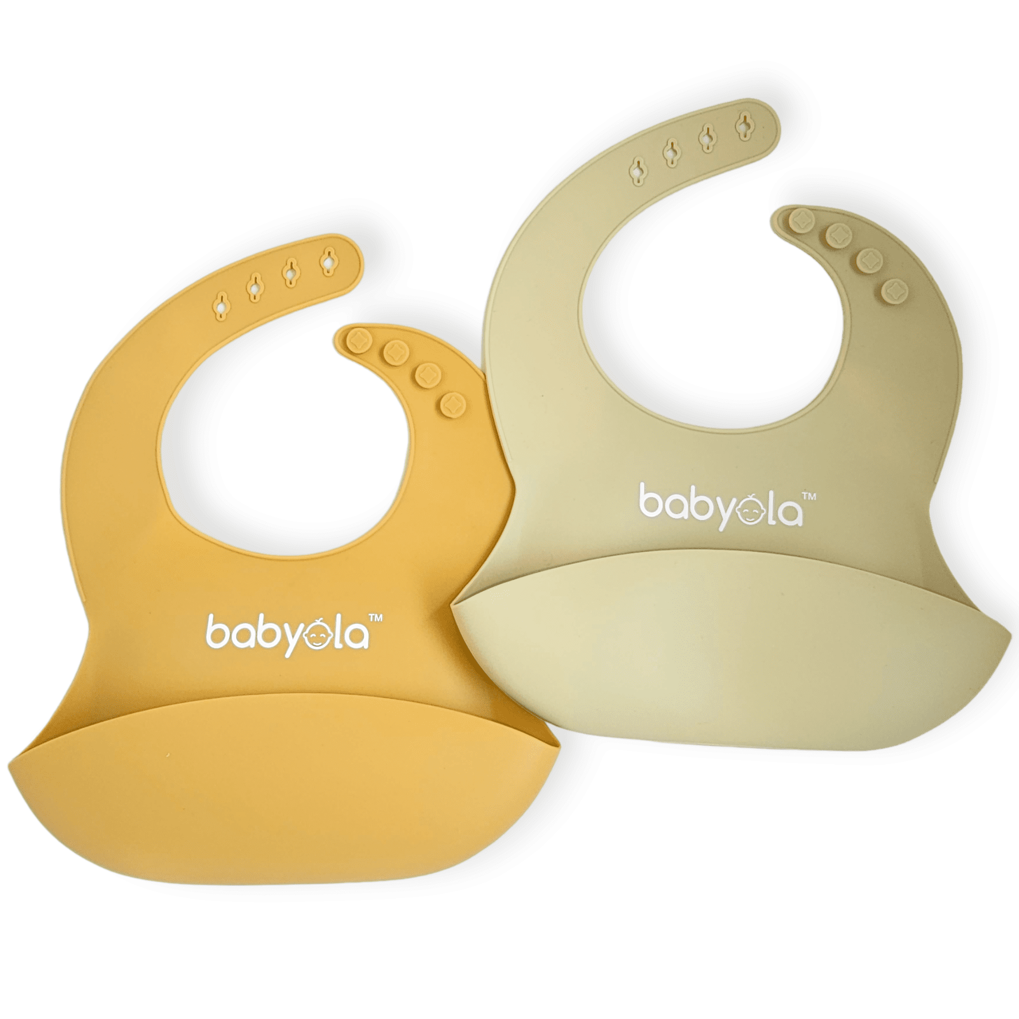 Silicone Bibs for Infants & Toddlers with Food Catcher 2 Pack, BPA