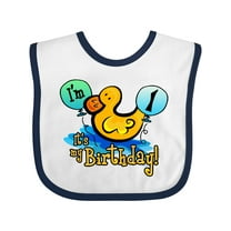 Inktastic Ducky 1st Birthday Boys or Girls Baby Bib