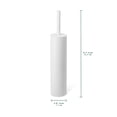 thumbnail image 3 of Acento Slim Round Holder Metal Removable Plastic Liner Tall Toilet Brush in Soft Touch White, 3 of 11