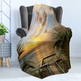 thumbnail image 4 of Ocean Soft Flannel Fleece Blanket, Mediterranean Horizon Seascape from Wooden Terrace Balcony Fences Holiday Life Photo, Cozy Plush for Indoor and Outdoor Use, 50" x 60", Multicolor, by Ambesonne, 4 of 5