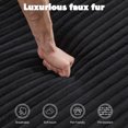 thumbnail image 4 of 66” D Oversized Chaise Lounge Chair with Ottoman, Deep Boneless Sofa, Chenille Fluffy Indoor Couch for Living Room & Small Spaces, Black, 4 of 9