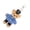 Blue, variant on Unique Policeman Bear Keychain Novelty Polices Bear Pendant Keyring Plush Sturdy Fashion Decoration for All Ages