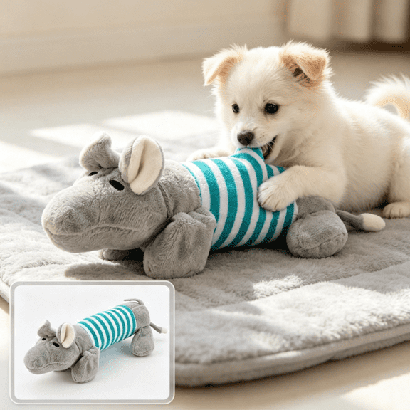 Plush Squeaky Pets Toy, Cute Stuffed Pet Chew Toy, Durable Soft Interactive Dog Cat Toy Reduce Pets Boredom