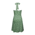 thumbnail image 4 of Women Summer Sleeveless Neck Shirt Dress Spring Boho Floral with Womens Dresses for Work Pocket Elastic Waist Ruffle Summer Shirt Dresses for Women Mini Dresses, 4 of 5