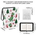 thumbnail image 3 of Game Card Storage Bag Collectible Trading Card Albums The 4-Pocket Card Binder With 50-Page Sleeve Can Hold 400 Game Cards Little Green Dinosaur, 3 of 6