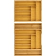 thumbnail image 2 of Emeril Lagasse Expandable Bamboo Drawer Organizer – Adjustable 6-8 Compartments, Kitchen Drawer Organizer for Utensils, Silverware & More – Durable Bamboo, 12.9” to 19.7” Expandable Design, 2 of 4