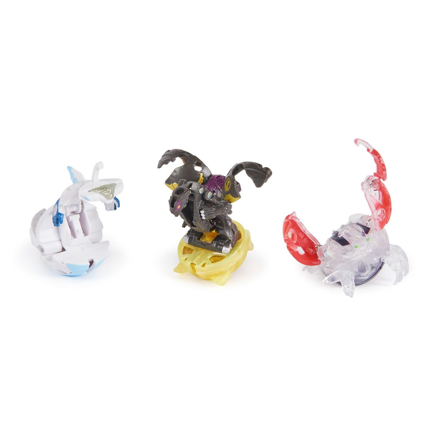 Bakugan Starter 3-Pack, Special Attack Dragonoid, Titanium Hammerhead, and Butterclaw Customizable Spinning Action Figures and Trading Cards, Kids Toys for Boys and Girls 6 and up