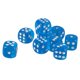 thumbnail image 1 of Dados acrílicos de seis caras de 16 mm para juegos de mesa, juegos de rol, enseñanza de matemáticas Azul, 1 of 9