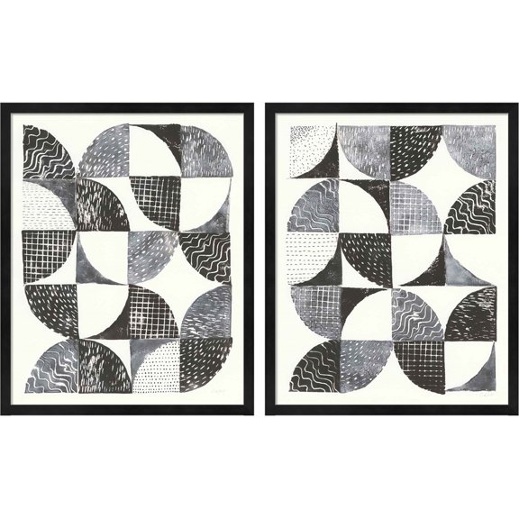 Great Art Now Night Sky by Courtney Prahl, 2 Piece Framed Art Set Each 17.25"W x 21.25"H
