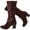 BrownMF 128, variant on LOVE STEETLY Women's Knee High Slouchy Chunky Heel Boots, Side Zipper Round Toe Faux Leather Casual Comfort Versatile Boot