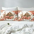 thumbnail image 3 of Castle Princess Fitted Sheet Full Rose Floral Leaves Bed Sheets Bedroom Decor,Vintage Palace Flowers Bed Sheets Set Retro Aesthetics Sheets Romantic Dreamy Decor, 3 of 4