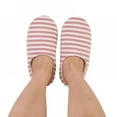 thumbnail image 4 of Striped Winter Slipper Slippers for Women, Men House Women Warm Slipper Shoes Indoors with Slip-Resistant Suede Sole, 4 of 5