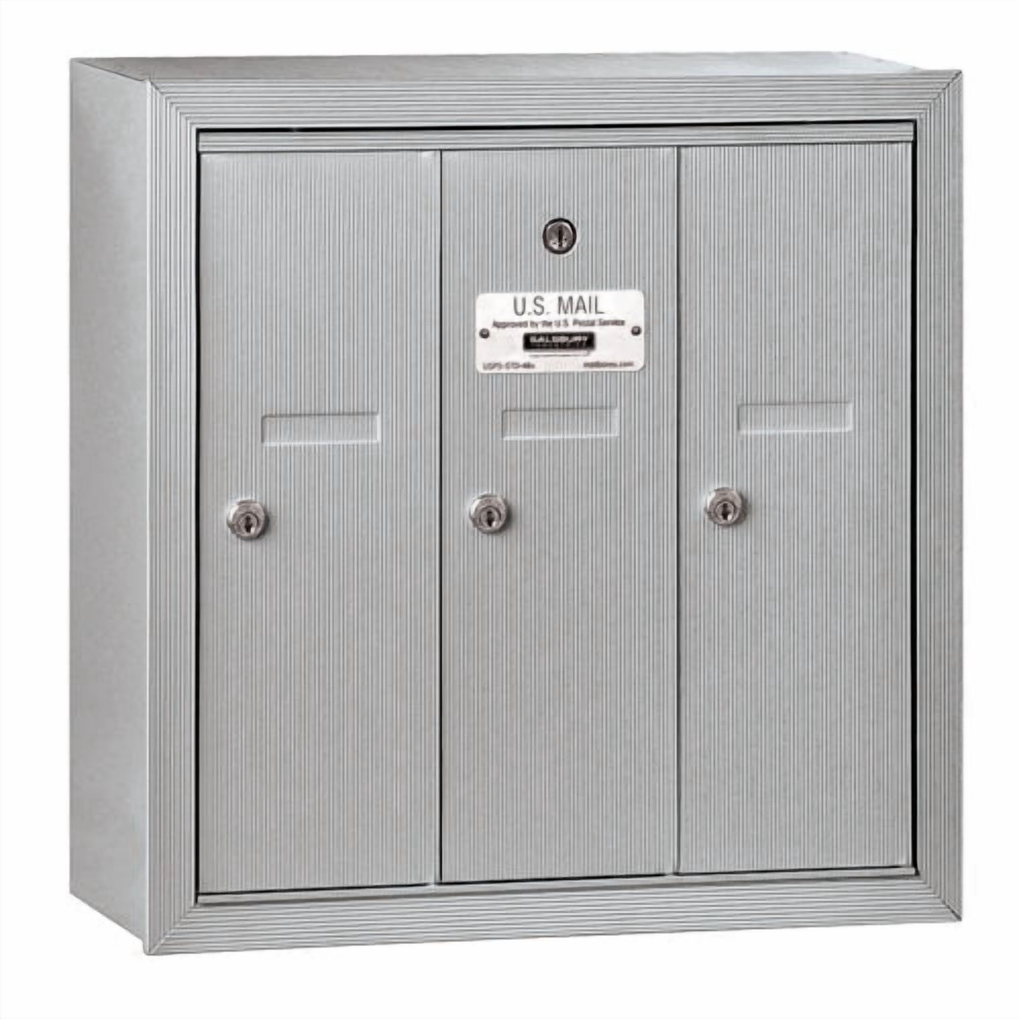 Salsbury Industries 3503ZSU Vertical Mailbox - 3 Doors - Bronze - Surface Mounted - USPS Access