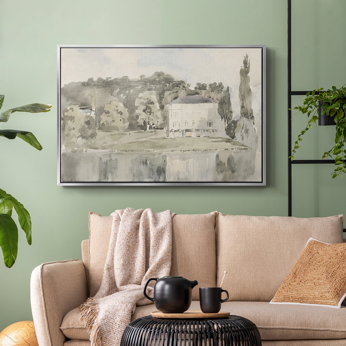 Vintage Landscape-CCCLXVI By Wexford Home Framed in Silver Wood Gallery Wrapped Canvas 17 in. x 25 in.