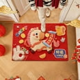 thumbnail image 3 of Diatomaceous Earth Doormat, Absorbent Non-Slip Entry Mat, 24"x16" Indoor/Outdoor Water & Dirt Trapping Welcome Mat, Easy Clean Decorative Red Horse Design Floor Mat, 3 of 5