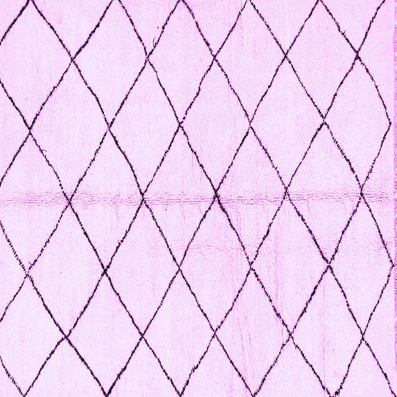 Ahgly Company Indoor Square Solid Purple Modern Area Rugs, 8' Square