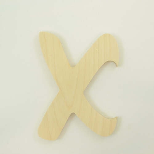 Package of 1, 18 Inch X 1" Thickness Baltic Birch Wood Letter "X" in The Waltograph Font | Thick for Art & Children Craft Project, Made in USA