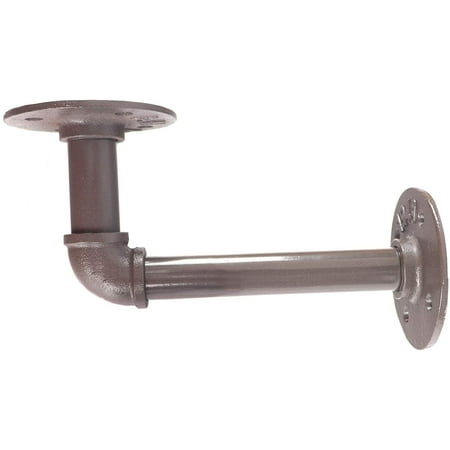 

ATT Rustic Floating Shelf Brackets Industrial Iron Pipe Shelf Brackets 25mm Diameter 2 Pack In Grey