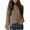 Brown Tops for Women, variant on Olyvenn Stylish Womens Tops Dressy Casual Lantern Long Sleeve Shirts Spring Outfits Textured Business Blouses V Neck Button Down Shirts Brown 8