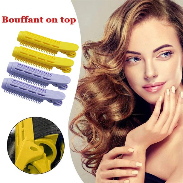 Pinzas para el cabello para mujeres, pinzas para peinar, pinzas para el cabello para niñas, pinzas para raíces, flequillo, esponjosas, para peinar cabello rizado, herramienta de peluquería natural, pi