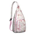 thumbnail image 1 of Hummingbird Garden Shoulder Bag - Artistic Floral Scene, Durable Multi-Functional Daypack, 1 of 4