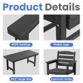 thumbnail image 3 of JUSTLET Outdoor Patio Dining Table, Patio Furniture, Black (No Chairs), 3 of 5
