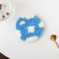 thumbnail image 2 of Kits de posavasos con bordado a presión para principiantes, incluye tela perforada con patrón, Azul blanco, 2 of 8