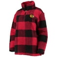 thumbnail image 2 of Women's G-III 4Her by Carl Banks Red/Black Chicago Blackhawks Plaid Sherpa Quarter-Zip Jacket, 2 of 4