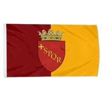 2but Rome City Flag with Coat of Arms Flags Polyester 3x5 FT Indoor Outdoor Banner
