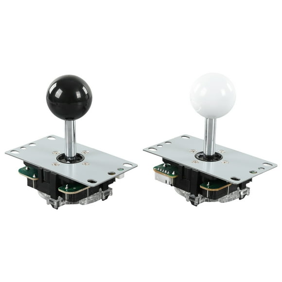 Arcade Game DIY Parts, Dustproof Gasket High Temperature Resistant Board Game Rocker Joystick Encoder Own USB Cable For Friends Gathering Black And White