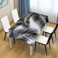 thumbnail image 7 of Tropical Palm Leaves Rectangle Tablecloth, Dust Proof Anti Wrinkle Wipeable Table Cloth Tabletop for of Dinner Kitchen Wedding Holiday Party 60"x90" Home Decor, 7 of 7