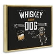 thumbnail image 4 of Stupell Industries Whiskey & My Dog Animals Painting Gold Floater Framed Canvas Art Print Wall Art, 31 x 25, 4 of 10