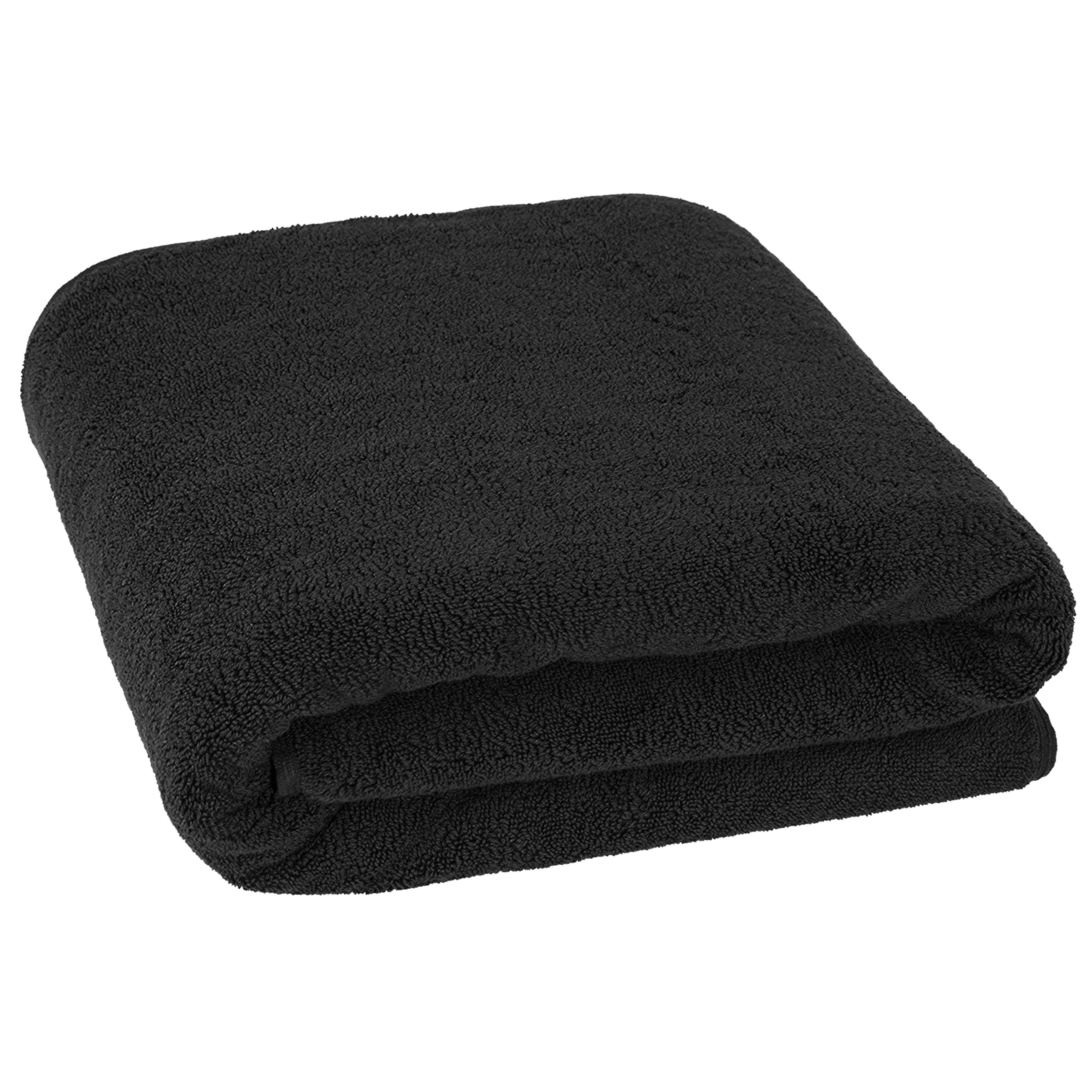 Cotton Paradise 100% Cotton 40 by 80 inches Bath Sheet, Soft Absorbent Quick Dry Towels for Bathroom, Black