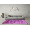 thumbnail image 3 of Ahgly Company Indoor Square Oriental Purple Industrial Area Rugs, 5' Square, 3 of 4
