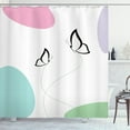 thumbnail image 1 of Ambesonne Butterfly Shower Curtain, Cheerful Spring, 69"Wx84"L, Pink Lilac Green, 1 of 3